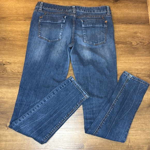 Mossimo Skinny Premium Denim Women’s Faded Reg Wash Sz 8L Jeans - Picture 2 of 9